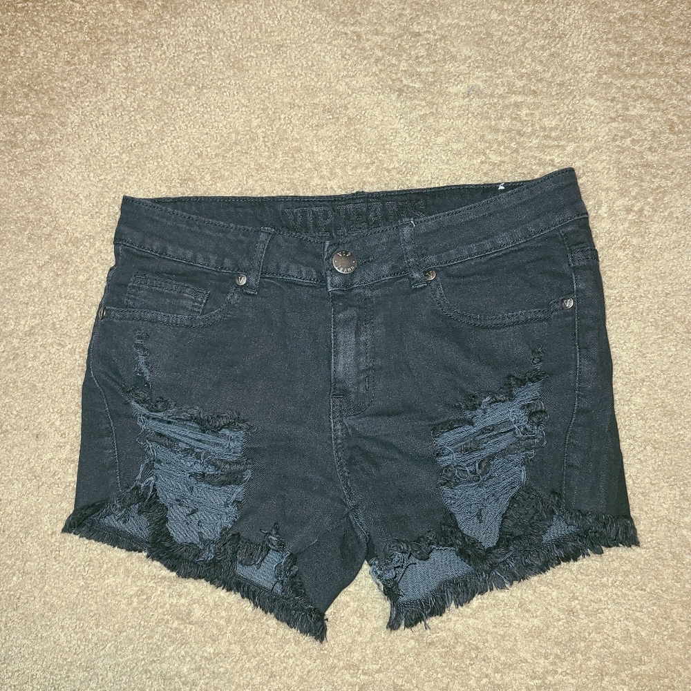 V.I.P size 5/6 black.hi waisted shorts